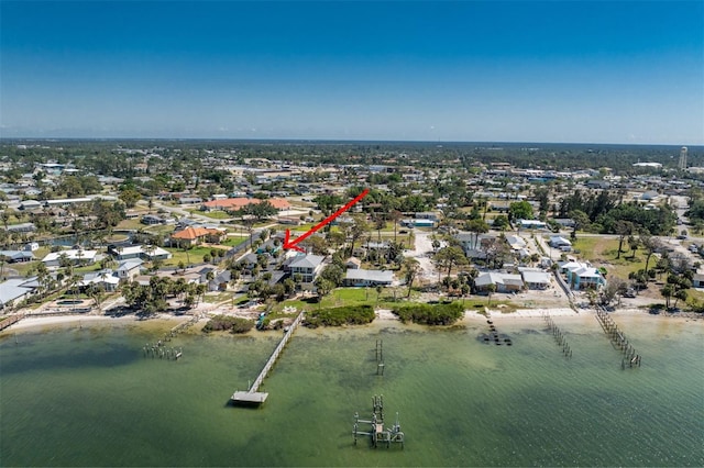 drone / aerial view with a residential view