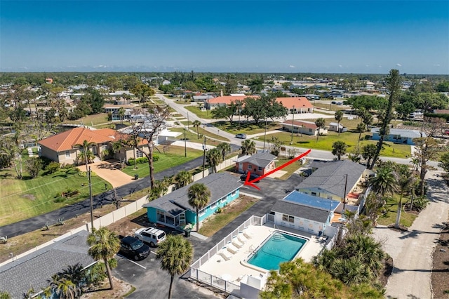 bird's eye view featuring a residential view