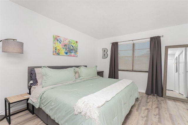 bedroom featuring light hardwood / wood-style flooring