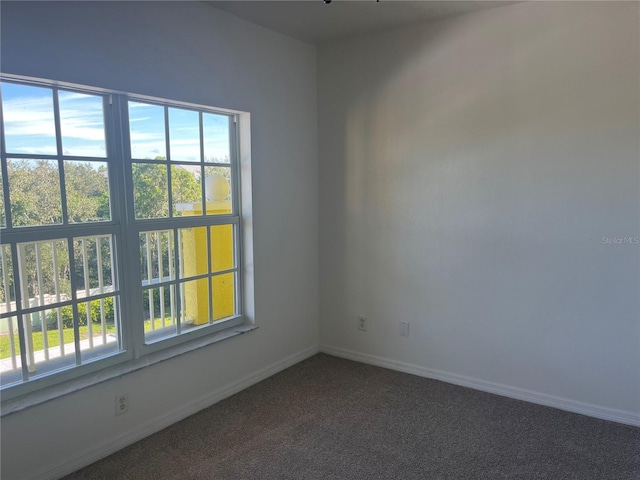 unfurnished room with carpet floors