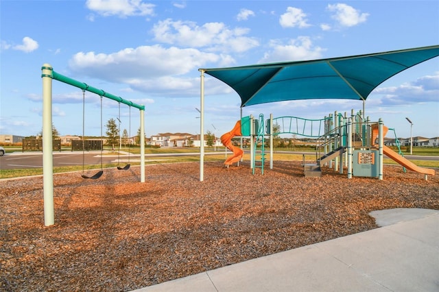 view of community jungle gym