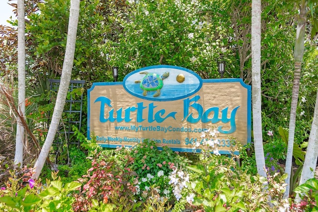 view of community sign