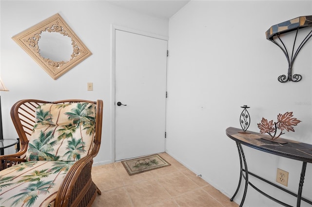 entrance foyer featuring light tile patterned floors