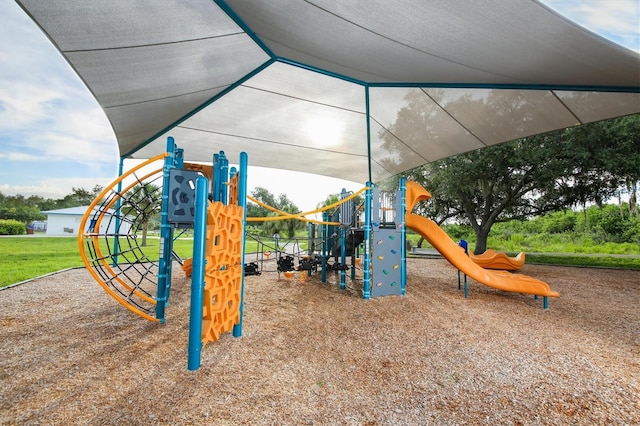 view of jungle gym