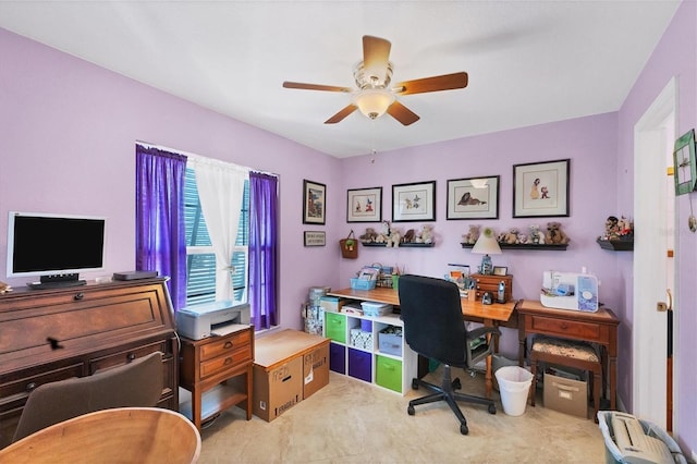 office with ceiling fan