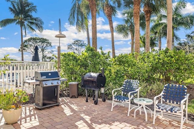 view of patio / terrace with area for grilling