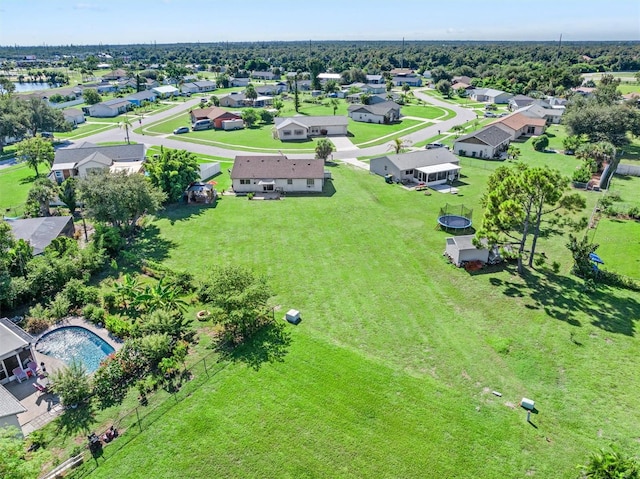 bird's eye view featuring a residential view