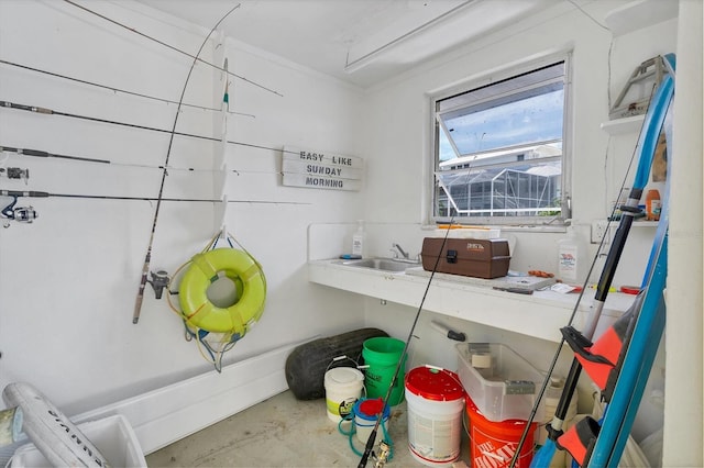 interior space featuring sink