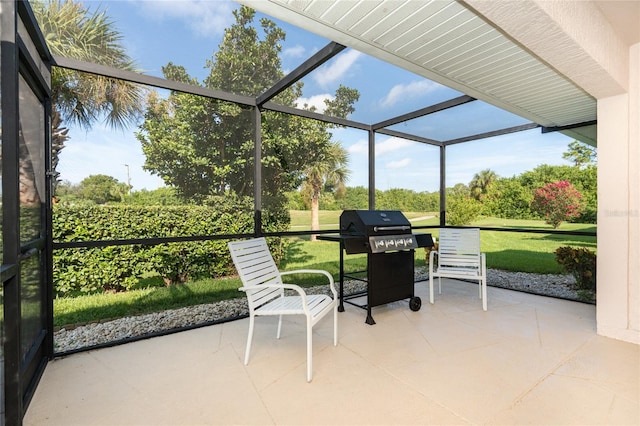 view of sunroom