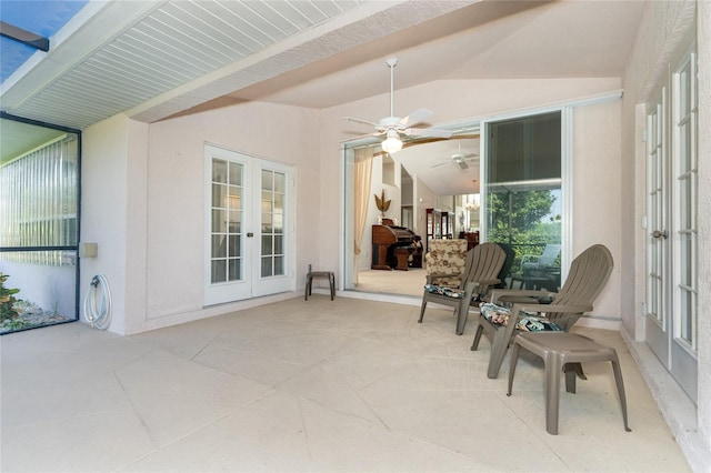 view of patio / terrace featuring ceiling fan