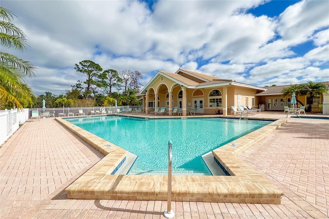 view of pool with a patio