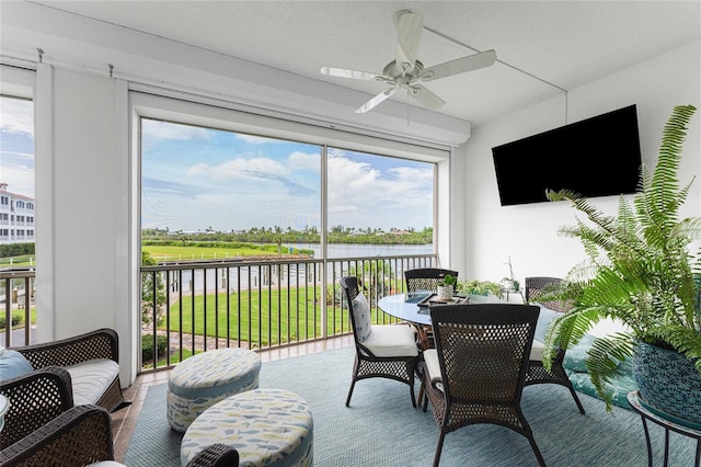 11100 Hacienda Del Mar Blvd Unit 202, Placida, FL 33946 - sunroom / solarium with a ceiling fan