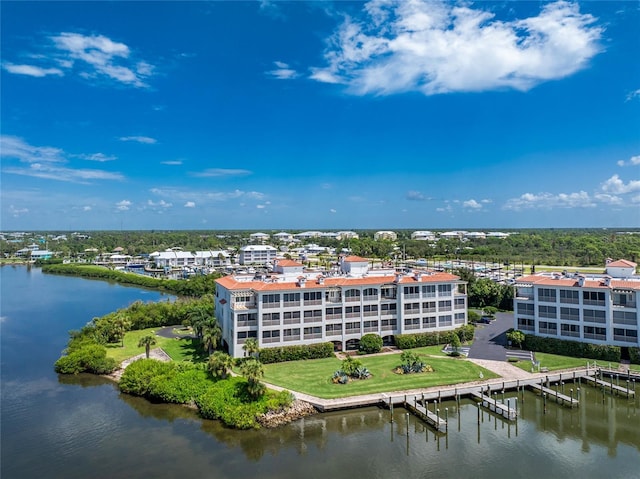 11100 Hacienda Del Mar Blvd Unit 202, Placida, FL 33946 - drone / aerial view featuring a water view