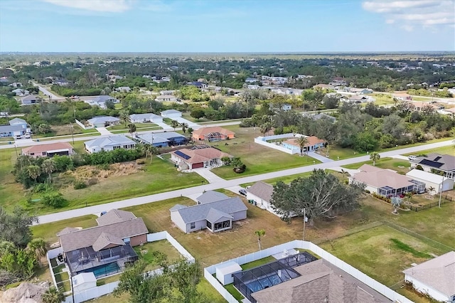 aerial view with a residential view