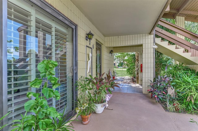 view of doorway to property