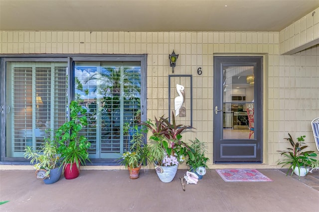 view of doorway to property