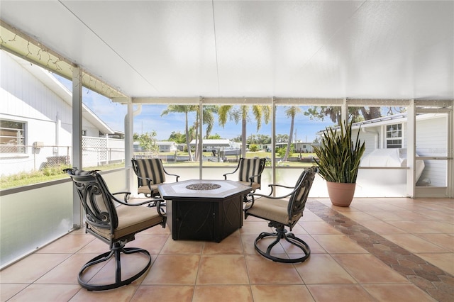 view of sunroom