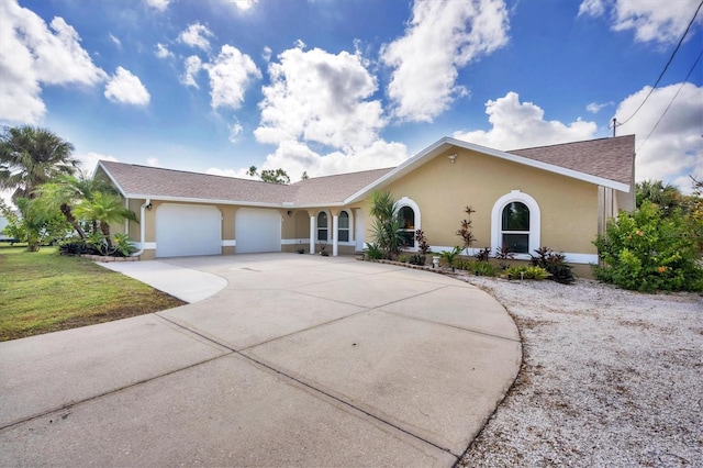 ranch-style house with a garage