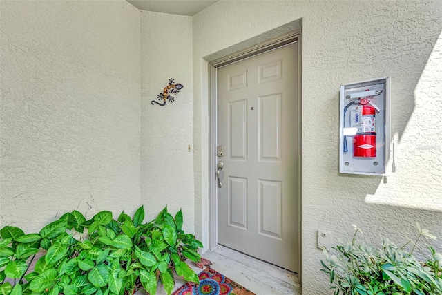 view of doorway to property