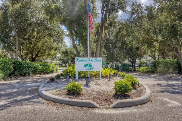 view of community sign