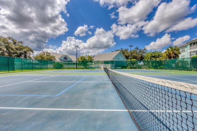 view of tennis court