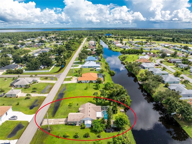 13511 Foresman Blvd, Port Charlotte, FL 33981 - aerial view with a water view and a residential view