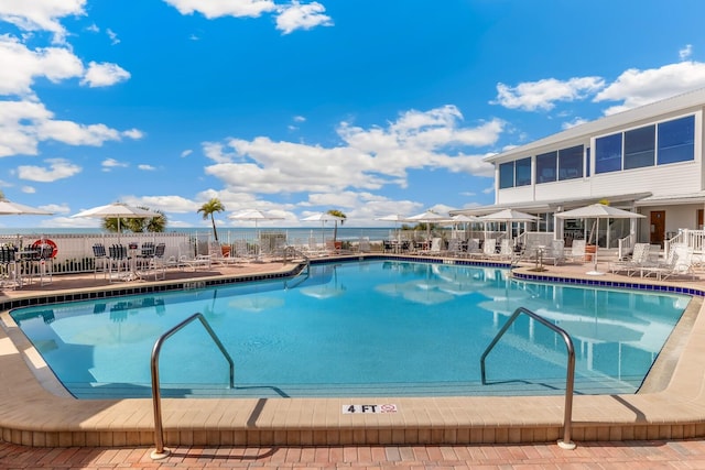 view of pool with a patio area