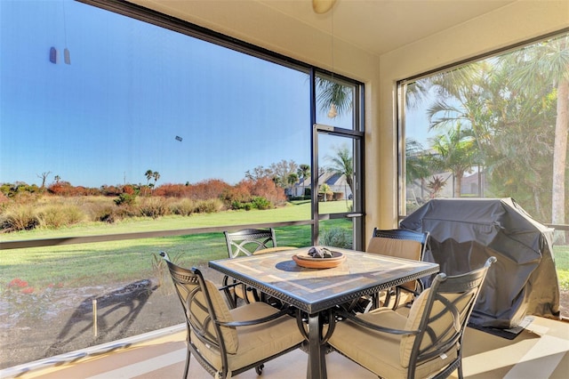 view of sunroom