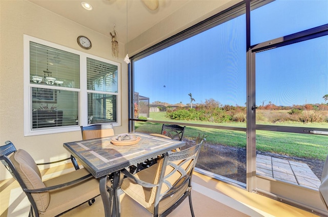 view of sunroom