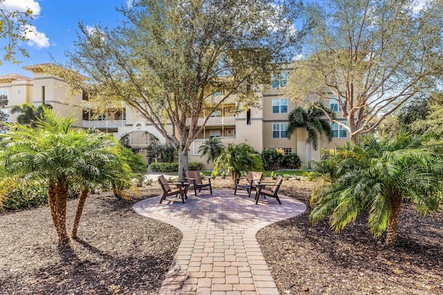 view of community featuring a patio area