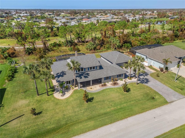 aerial view featuring a residential view