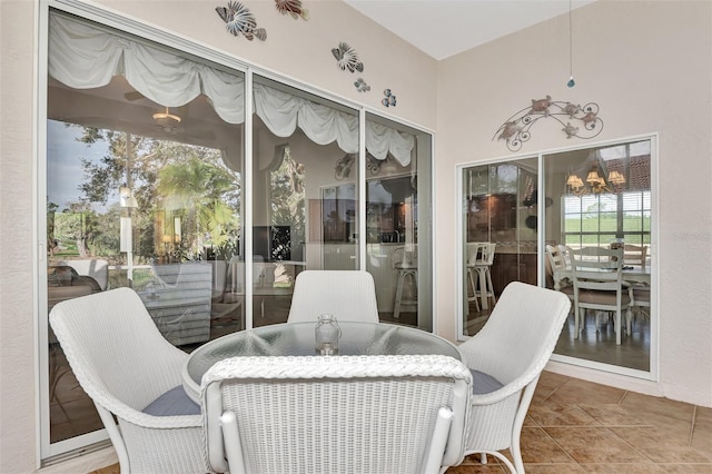 view of sunroom