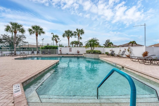 view of pool with a patio