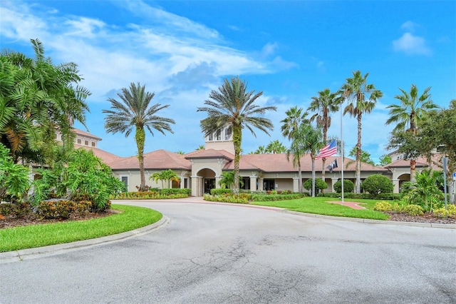 1337 Sorrell Way, North Port, FL 34289 - view of front of home with curved driveway and a front yard