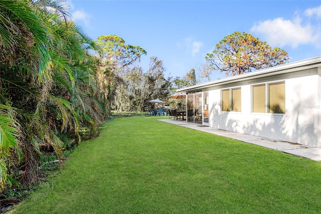 view of yard featuring a patio area