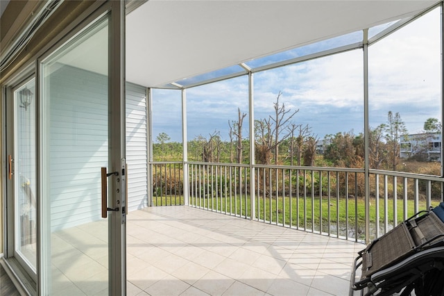 view of sunroom