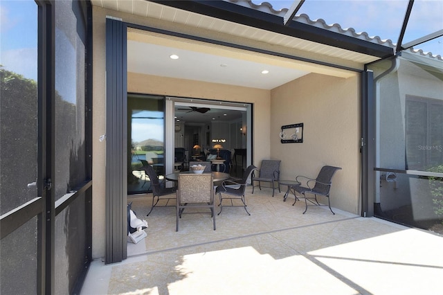 view of sunroom