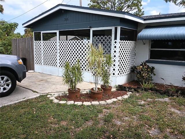 view of home's exterior