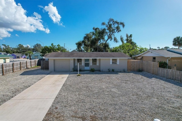 ranch-style house with a garage