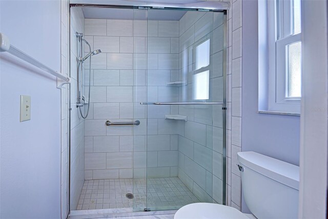 612 Deerwood Ave Unit 169, Englewood, FL 34223 - full bathroom with toilet, a shower stall, and healthy amount of natural light