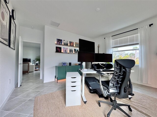 19060 Moscato Ct, Venice, FL 34293 - home office featuring tile patterned floors and baseboards