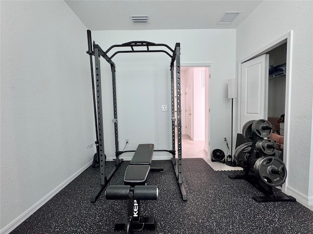 view of workout area