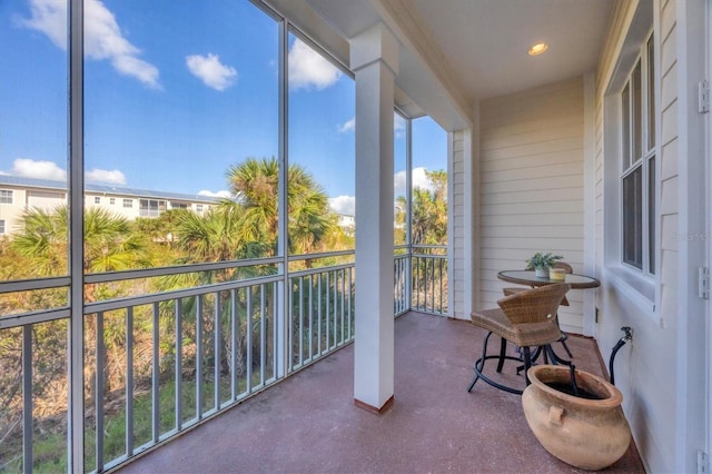 view of sunroom / solarium