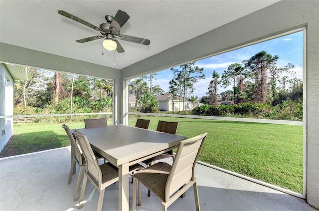 2775 Wyola Ave, North Port, FL 34286 - view of patio with a ceiling fan and outdoor dining area