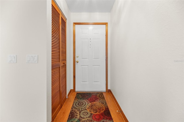 entryway featuring light hardwood / wood-style floors