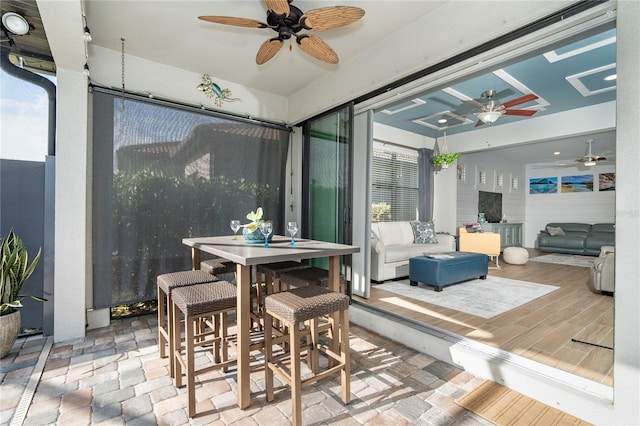 view of sunroom