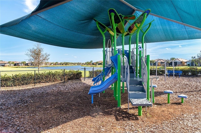 community play area featuring fence