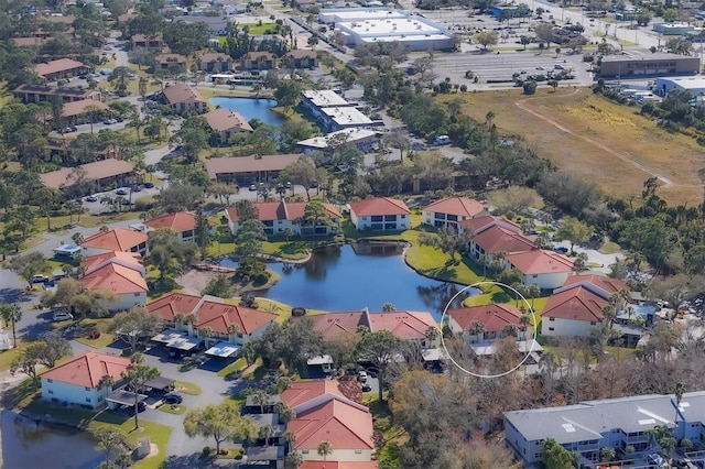 514 Pine Hollow Cir Unit 514, Englewood, FL 34223 - bird's eye view featuring a residential view and a water view