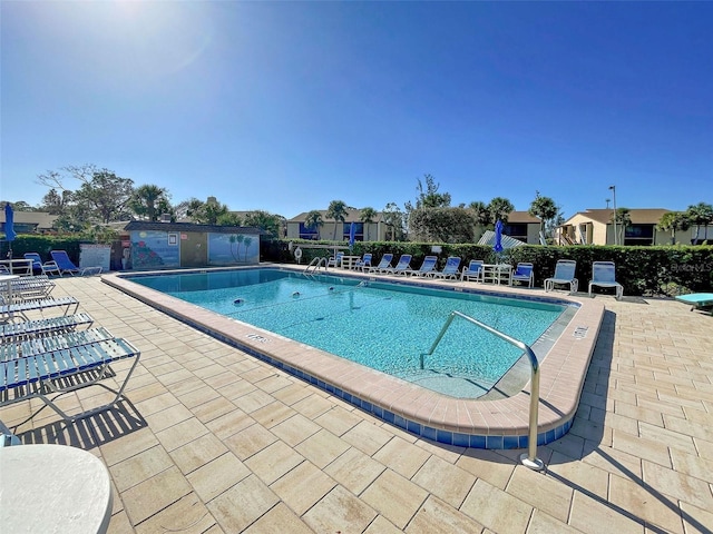 view of pool with a patio