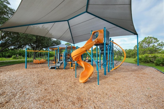 view of jungle gym